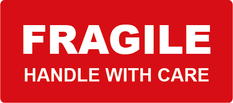 Fragile Handle with Care Rectangle Shipping Labels